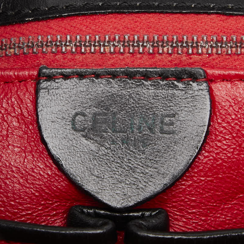 セリーヌ トリオンフ 斜め掛け ショルダーバッグ ブラック レザー レディース CELINE 【中古】