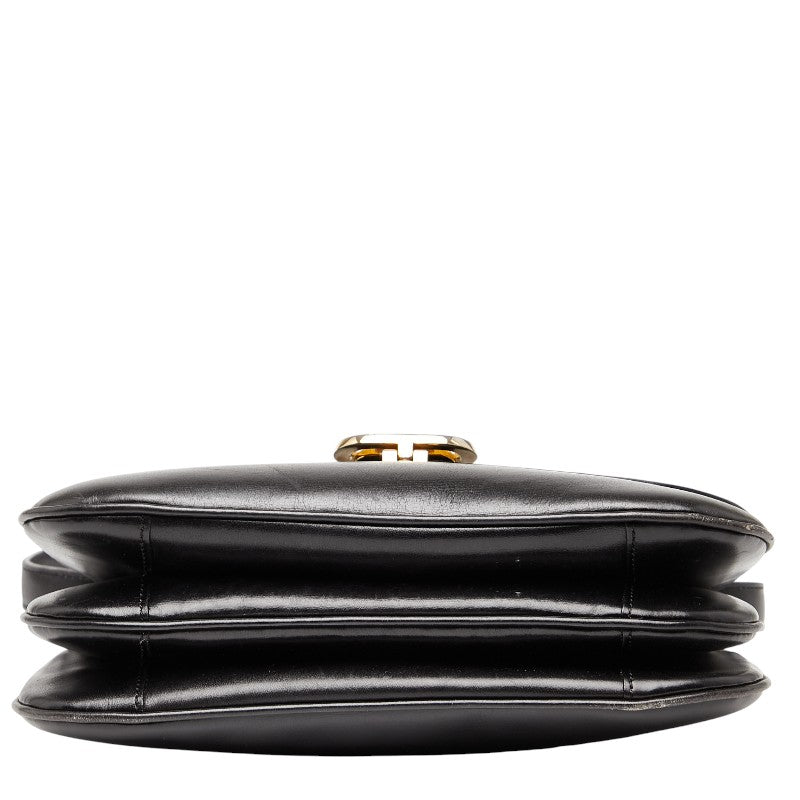 セリーヌ トリオンフ 斜め掛け ショルダーバッグ ブラック レザー レディース CELINE 【中古】