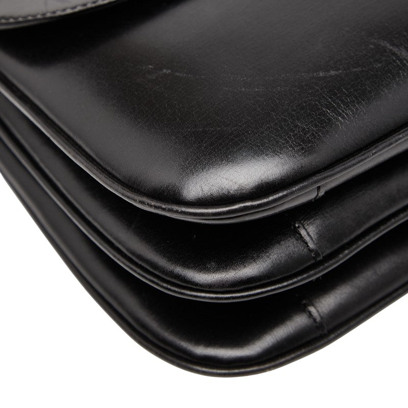 セリーヌ トリオンフ 斜め掛け ショルダーバッグ ブラック レザー レディース CELINE 【中古】