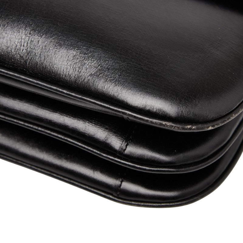 セリーヌ トリオンフ 斜め掛け ショルダーバッグ ブラック レザー レディース CELINE 【中古】
