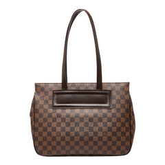 ルイ ヴィトン ダミエ パリオリPM ハンドバッグ トートバッグ N51123 ブラウン PVC レザー レディース LOUIS VUITTON 【中古】