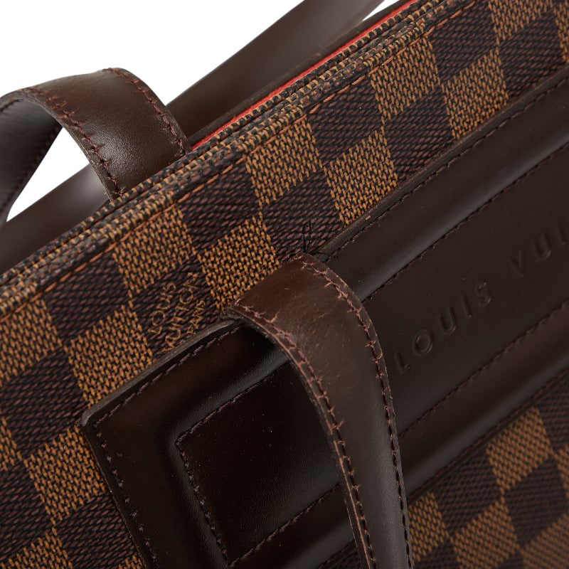 ルイ ヴィトン ダミエ パリオリPM ハンドバッグ トートバッグ N51123 ブラウン PVC レザー レディース LOUIS VUITTON 【中古】