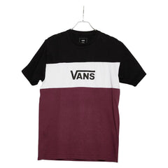 バンズ ロゴ 半袖Tシャツ サイズ:M パープル ブラック ホワイト コットン メンズ VANS 【中古】