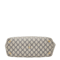 グッチ GGスプリーム トートバッグ ハンドバッグ 415721 ベージュ レッド ネイビー PVC レザー レディース GUCCI 【中古】