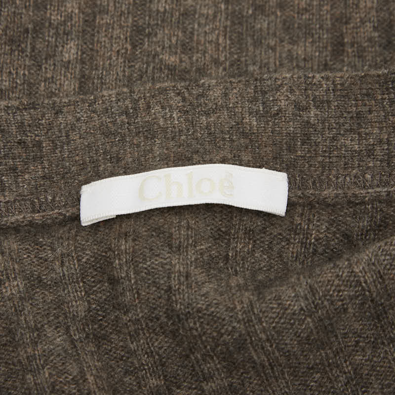 クロエ ロングカーディガン ブラウン カシミヤ レディース Chloe 【中古】
