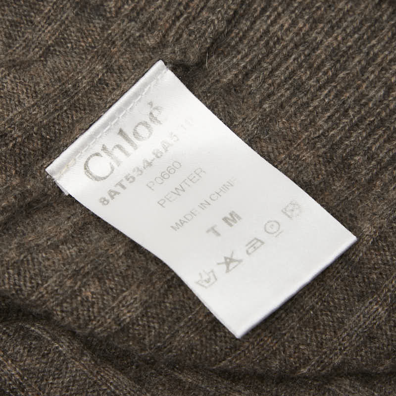 クロエ ロングカーディガン ブラウン カシミヤ レディース Chloe 【中古】