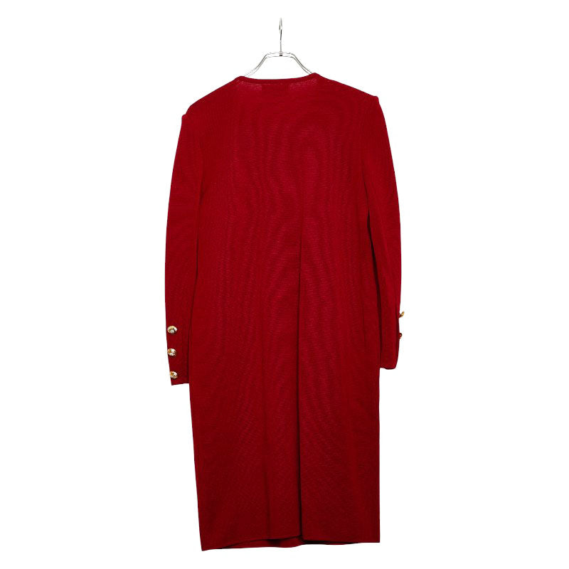 サンローラン ニットワンピース サイズ:L レッド ウール レディース SAINT LAURENT 【中古】