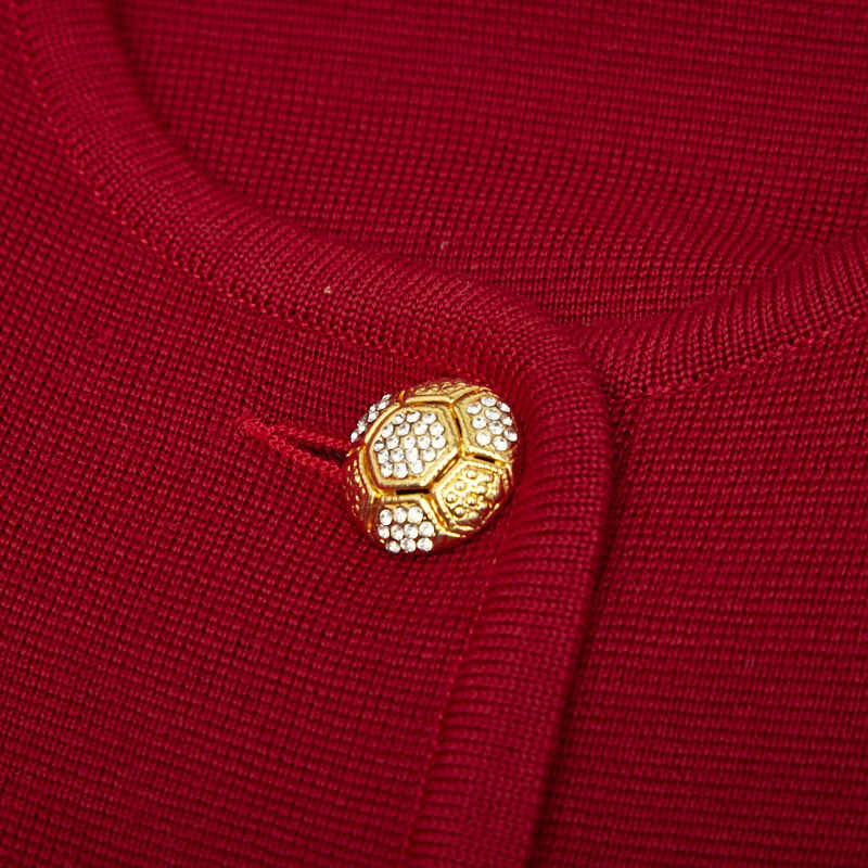 サンローラン ニットワンピース サイズ:L レッド ウール レディース SAINT LAURENT 【中古】