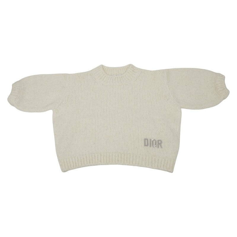 ディオール ニット サイズ:8 ホワイト アルパカ スパンコール キッズ Dior 【中古】