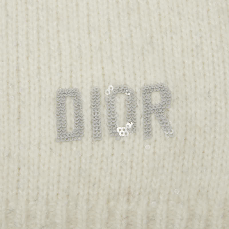 ディオール ニット サイズ:8 ホワイト アルパカ スパンコール キッズ Dior 【中古】