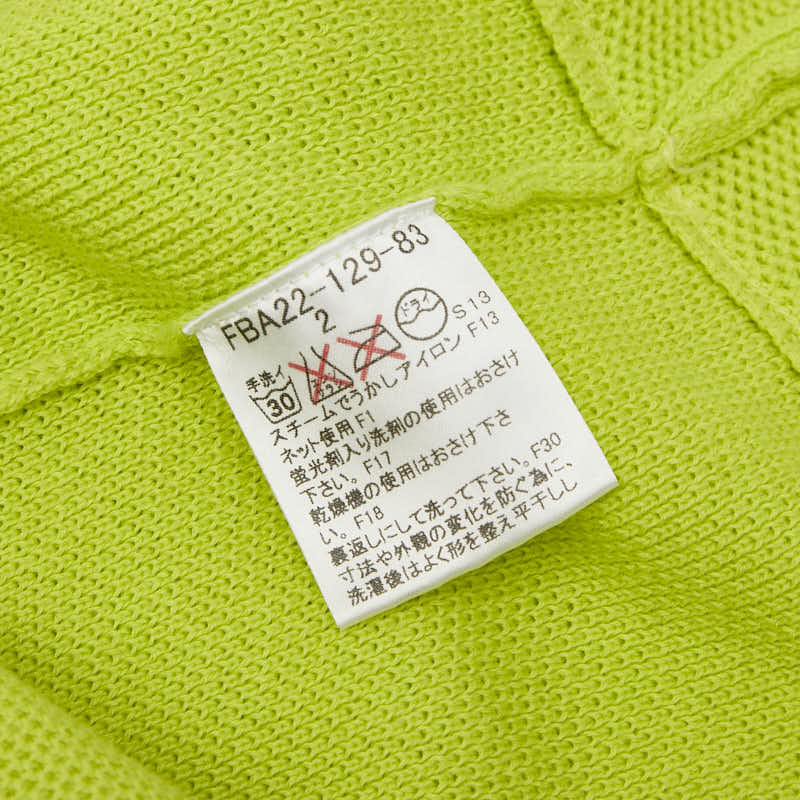 バーバリー ニット セーター サイズ:2 グリーン系 黄緑 コットン ポリエステル レディース BURBERRY 【中古】
