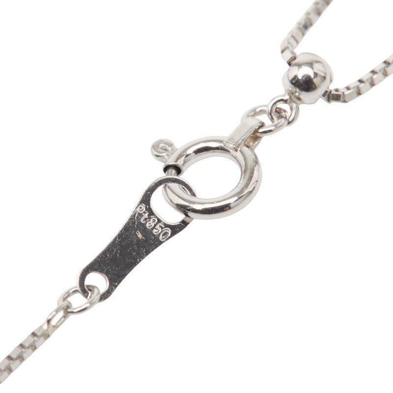 Pt900 プラチナ Pt850 プラチナ K18YG イエローゴールド コンビ ルビー1.03ct ダイヤ0.45ct ネックレス レディース 【中古】
