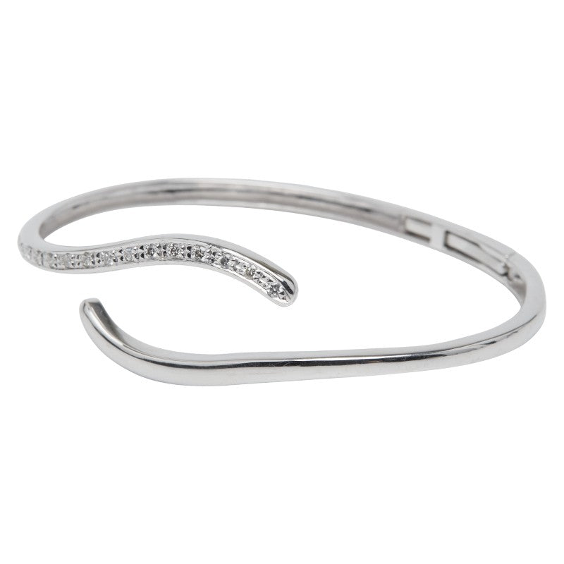 K18WG ホワイトゴールド ダイヤ0.21ｃｔ バングル レディース 【中古】