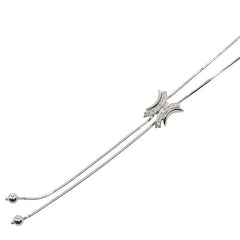 Pt900 プラチナ Pt850 プラチナ ダイヤ0.15ct ネックレス レディース 【中古】