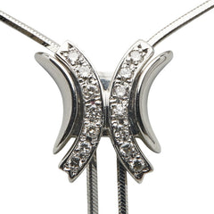 Pt900 プラチナ Pt850 プラチナ ダイヤ0.15ct ネックレス レディース 【中古】