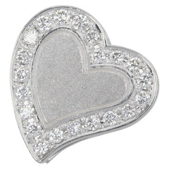 Pt900 プラチナ ダイヤ0.40ct ハート モチーフ ペンダントトップ レディース 【中古】