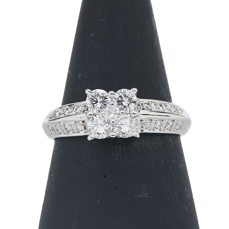 Pt900 プラチナ ダイヤ0.76ct リング 指輪 レディース 13号 【中古】