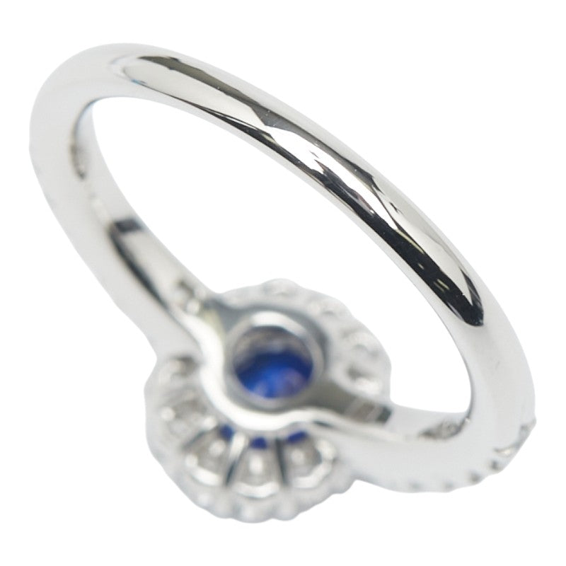 Pt900 プラチナ サファイア1.00ct ダイヤ0.57ct リング 指輪 レディース 11号 【中古】
