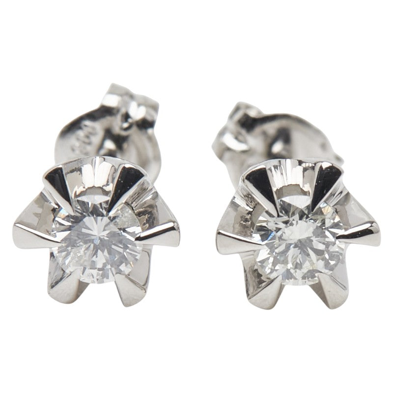 Pt900 プラチナ ダイヤ0.30ct スタッドピアス レディース 【中古】