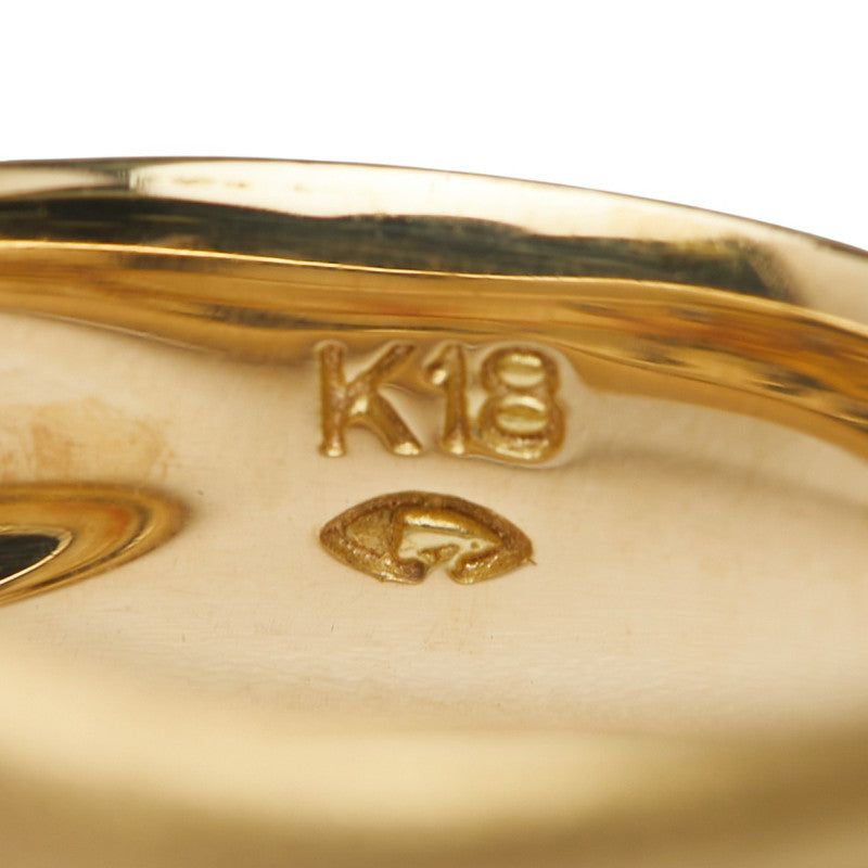 K18YG イエローゴールド ダイヤ0.24ct リング 指輪 レディース 12.5号 【中古】