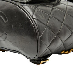 シャネル マトラッセ ココマーク チェーン リュック バッグパック リュックサック ブラック ラムスキン レディース CHANEL 【中古】