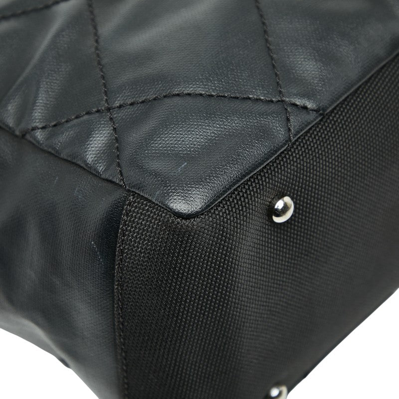 シャネル パリビアリッツ トートMM トートバッグ A34209 ブラック ラムスキン レディース CHANEL 【中古】