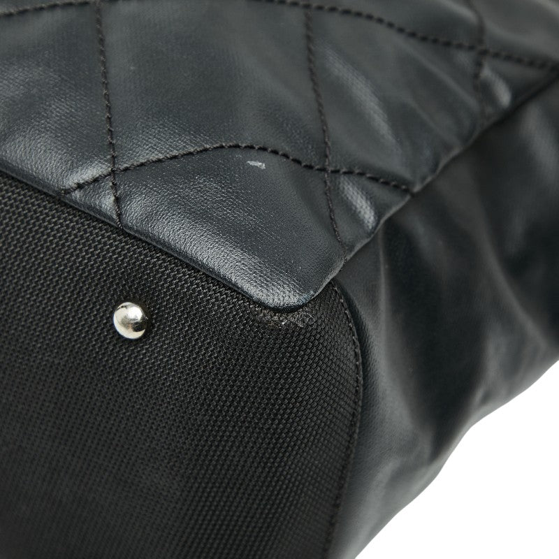 シャネル パリビアリッツ トートMM トートバッグ A34209 ブラック ラムスキン レディース CHANEL 【中古】
