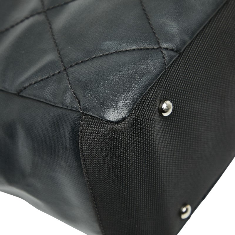 シャネル パリビアリッツ トートMM トートバッグ A34209 ブラック ラムスキン レディース CHANEL 【中古】