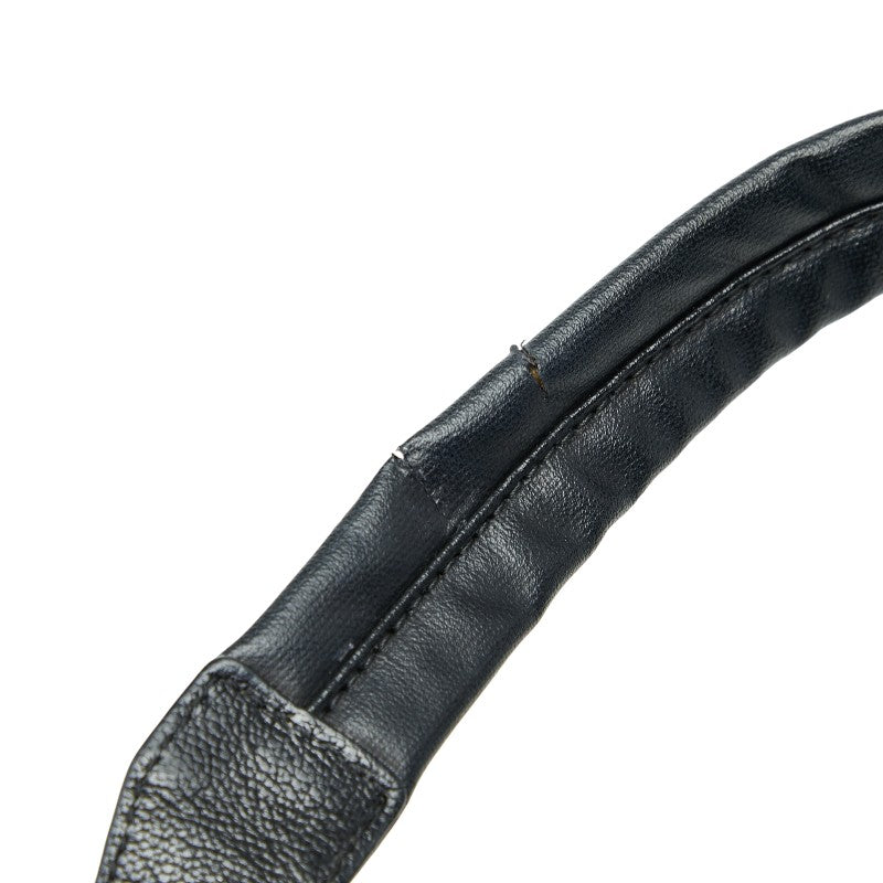 シャネル パリビアリッツ トートMM トートバッグ A34209 ブラック ラムスキン レディース CHANEL 【中古】