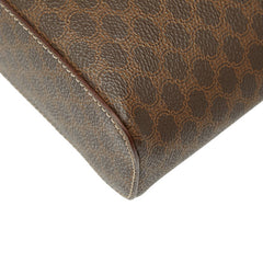 セリーヌ マカダム バニティバッグ ハンドバッグ ブラウン PVC レザー レディース CELINE 【中古】