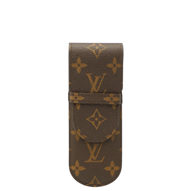 ルイ ヴィトン モノグラム エテュイ スティロ ペンケース M62990 ブラウン PVC レザー レディース LOUIS VUITTON 【中古】