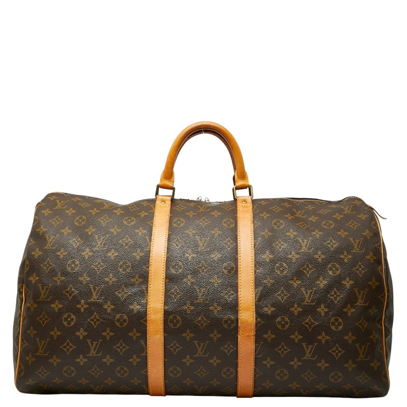 ルイ ヴィトン モノグラム キーポル55 ボストンバッグ トラベルバッグ M41424 ブラウン PVC レザー レディース LOUIS VUITTON 【中古】