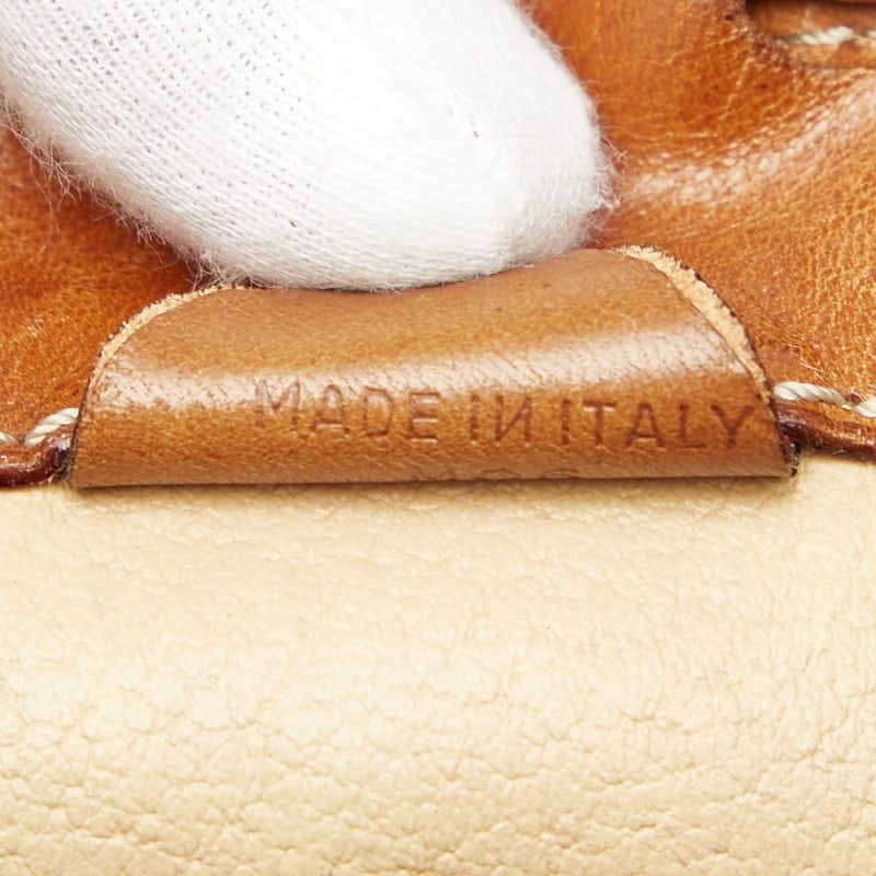 セリーヌ マカダム 巾着バッグ ワンショルダーバッグ ブラウン PVC レザー レディース CELINE 【中古】
