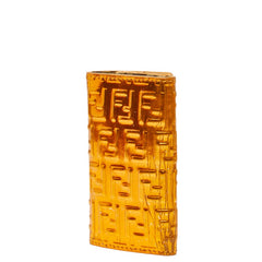 フェンディ ズッキーノ キーケース 6連 8AP002 オレンジ レザー レディース FENDI 【中古】