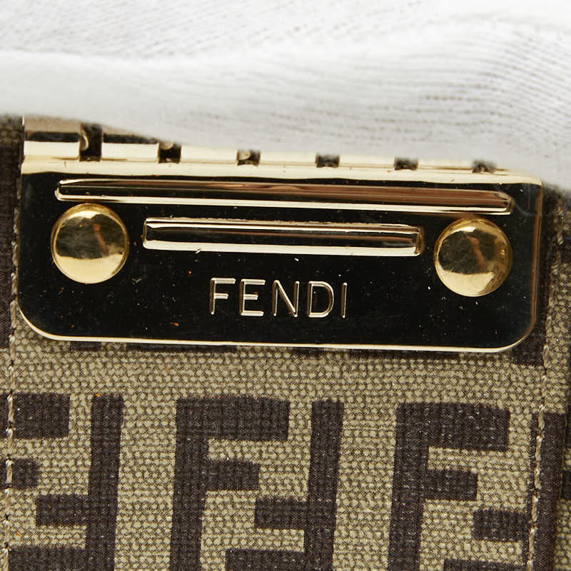 フェンディ ズッキーノ キーケース 6連 8AP002 オレンジ レザー レディース FENDI 【中古】