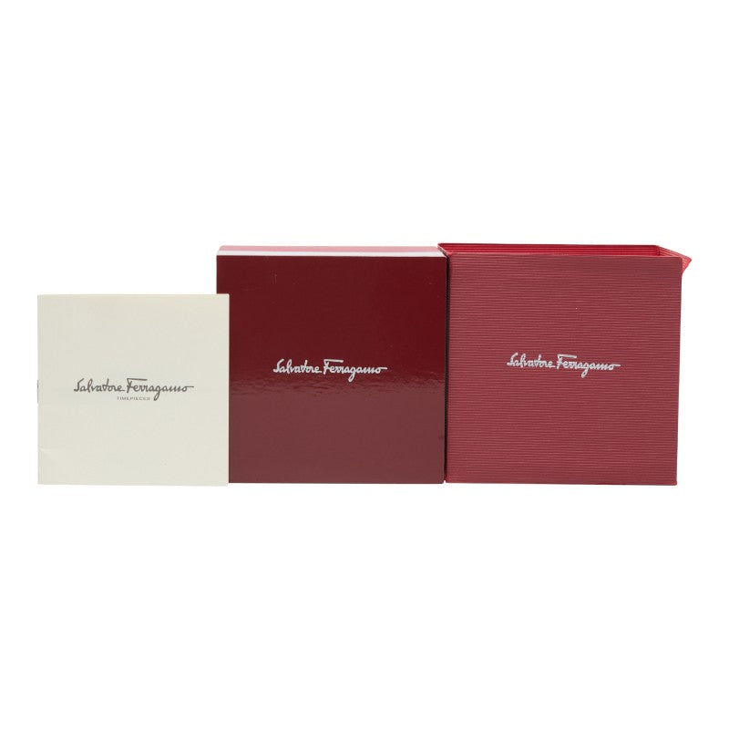 サルヴァトーレフェラガモ 腕時計 FFO020017 クオーツ ブラック文字盤 ステンレススチール レザー メンズ Salvatore Ferragamo 【中古】
