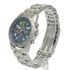 セイコー デイト 腕時計 7T92-0DX0 クオーツ ブラック文字盤 ステンレススチール メンズ SEIKO 【中古】