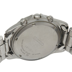 セイコー デイト 腕時計 7T92-0DX0 クオーツ ブラック文字盤 ステンレススチール メンズ SEIKO 【中古】