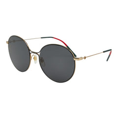 グッチ アジアンフィット サングラス GG0395SK-001 ゴールド ブラック プラスチック メッキ レディース GUCCI 【中古】