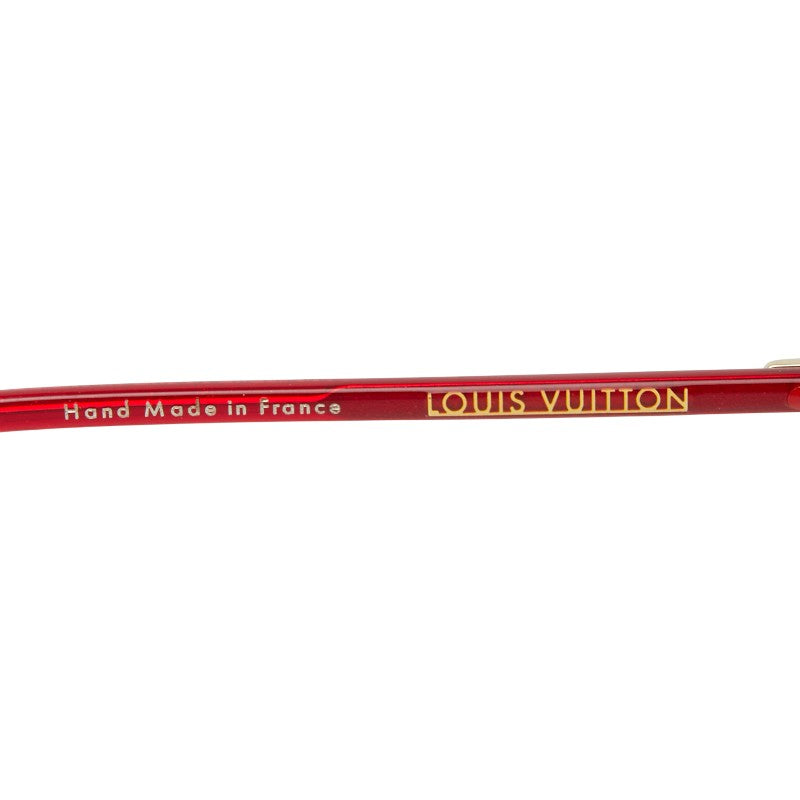 ルイ ヴィトン ロゴ サングラス Z0081U レッド ブラック ゴールド プラスチック メッキ レディース LOUIS VUITTON 【中古】