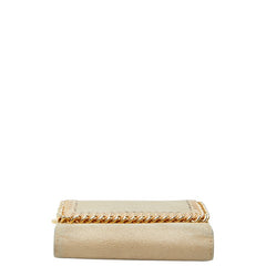 ステラマッカートニー ファラベラ 二つ折り財布 ベージュ ゴールド ポリエステル レディース Stella McCartney 【中古】