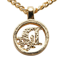 ディオール サークルロゴ チェーン ペンダントネックレス ゴールド メッキ レディース Dior 【中古】