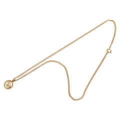 ディオール サークルロゴ チェーン ペンダントネックレス ゴールド メッキ レディース Dior 【中古】