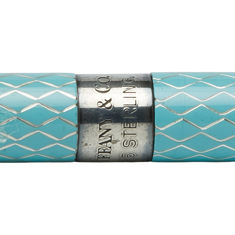 ティファニー パースペン ボールペン ライトブルー シルバー SV925 シルバー レディース TIFFANY&Co. 【中古】