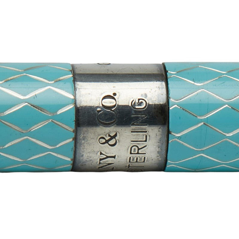 ティファニー パースペン ボールペン ライトブルー シルバー SV925 シルバー レディース TIFFANY&Co. 【中古】