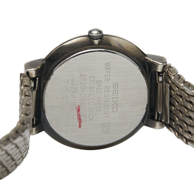セイコー アベニュー 腕時計 2P20-0590 クオーツ ホワイト文字盤 ステンレススチール レディース SEIKO 【中古】