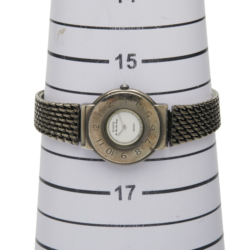 セイコー アベニュー 腕時計 2P20-0590 クオーツ ホワイト文字盤 ステンレススチール レディース SEIKO 【中古】
