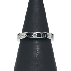 ティファニー バンド 3Pダイヤ リング 指輪 Pt950 プラチナ レディース TIFFANY&Co. 【中古】
