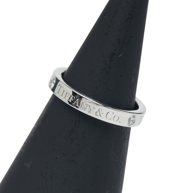 ティファニー バンド 3Pダイヤ リング 指輪 Pt950 プラチナ レディース TIFFANY&Co. 【中古】