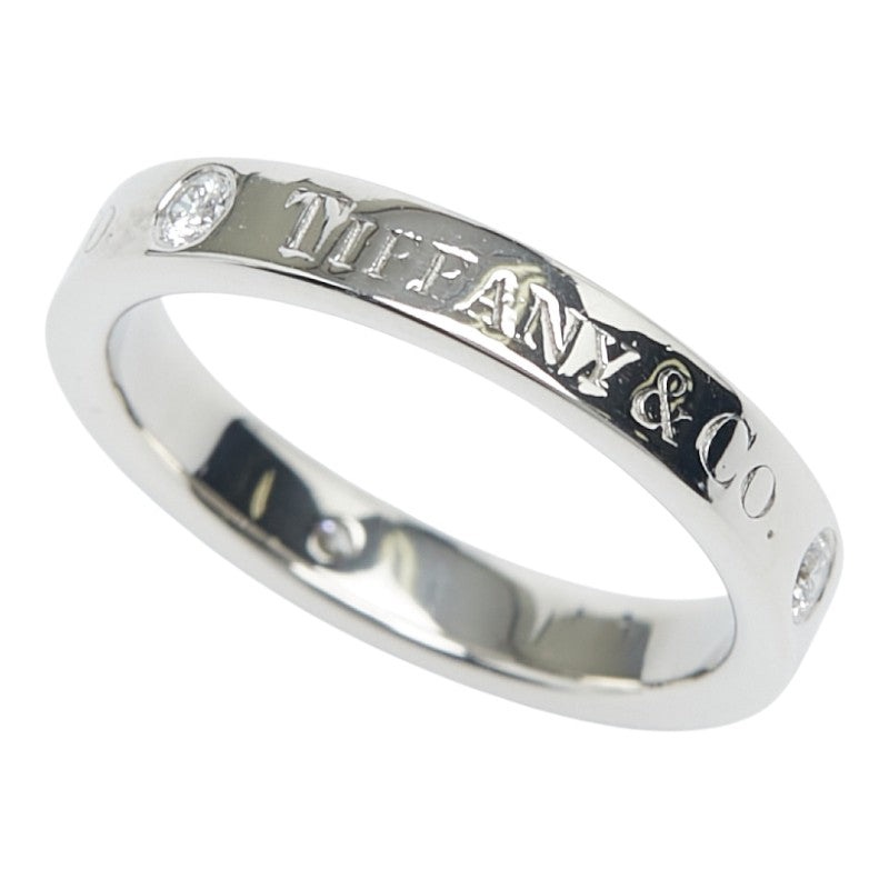 ティファニー バンド 3Pダイヤ リング 指輪 Pt950 プラチナ レディース TIFFANY&Co. 【中古】